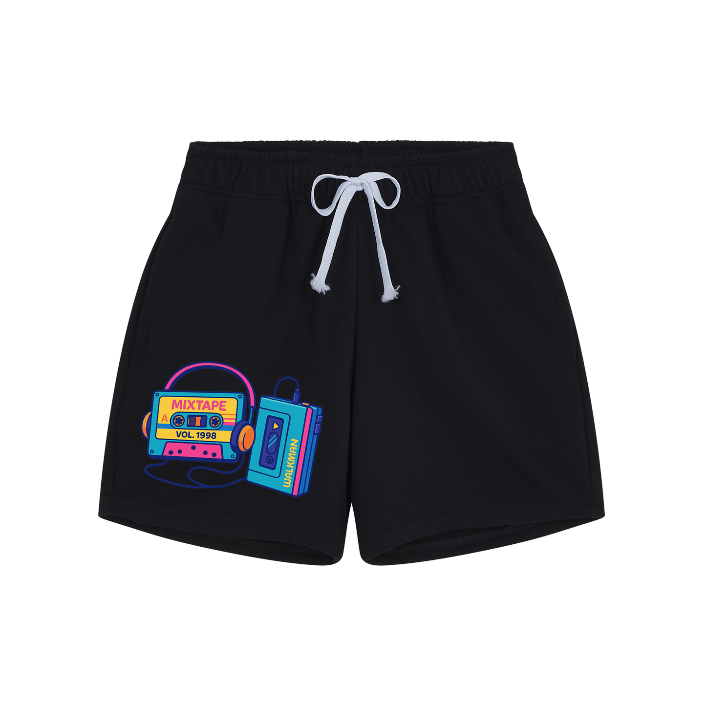 90s Mixtape Walkman Shorts – Yellow Version