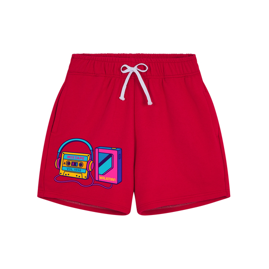 90s Mixtape Walkman Shorts – Purple Version