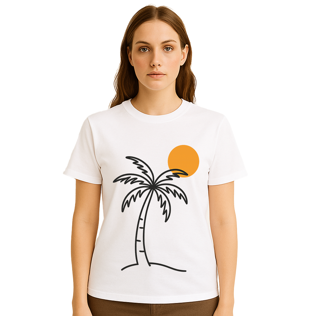 Minimal Palm Tree Sunset Shirt - Unisex