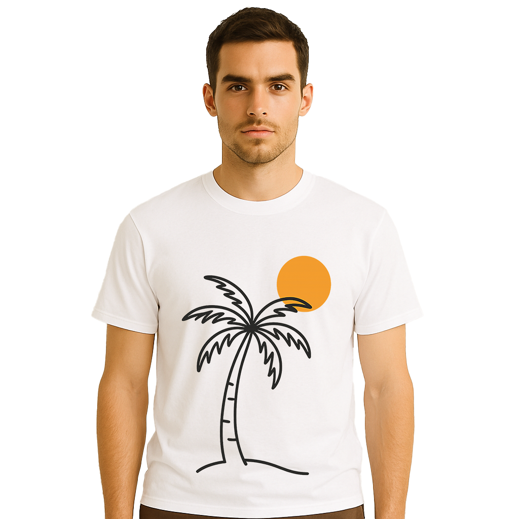 Minimal Palm Tree Sunset Shirt - Unisex