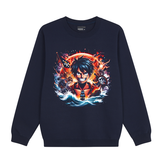 Luffy Firestorm Commander One Piece Sweatshirt - Unisex