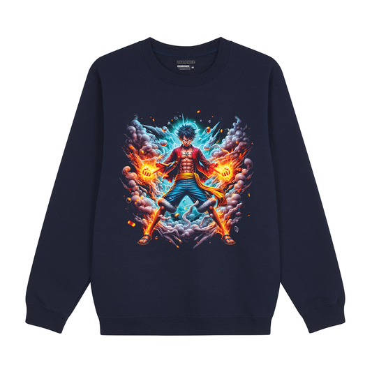 Gear Second Luffy Flame Mode One Piece Sweatshirt - Unisex