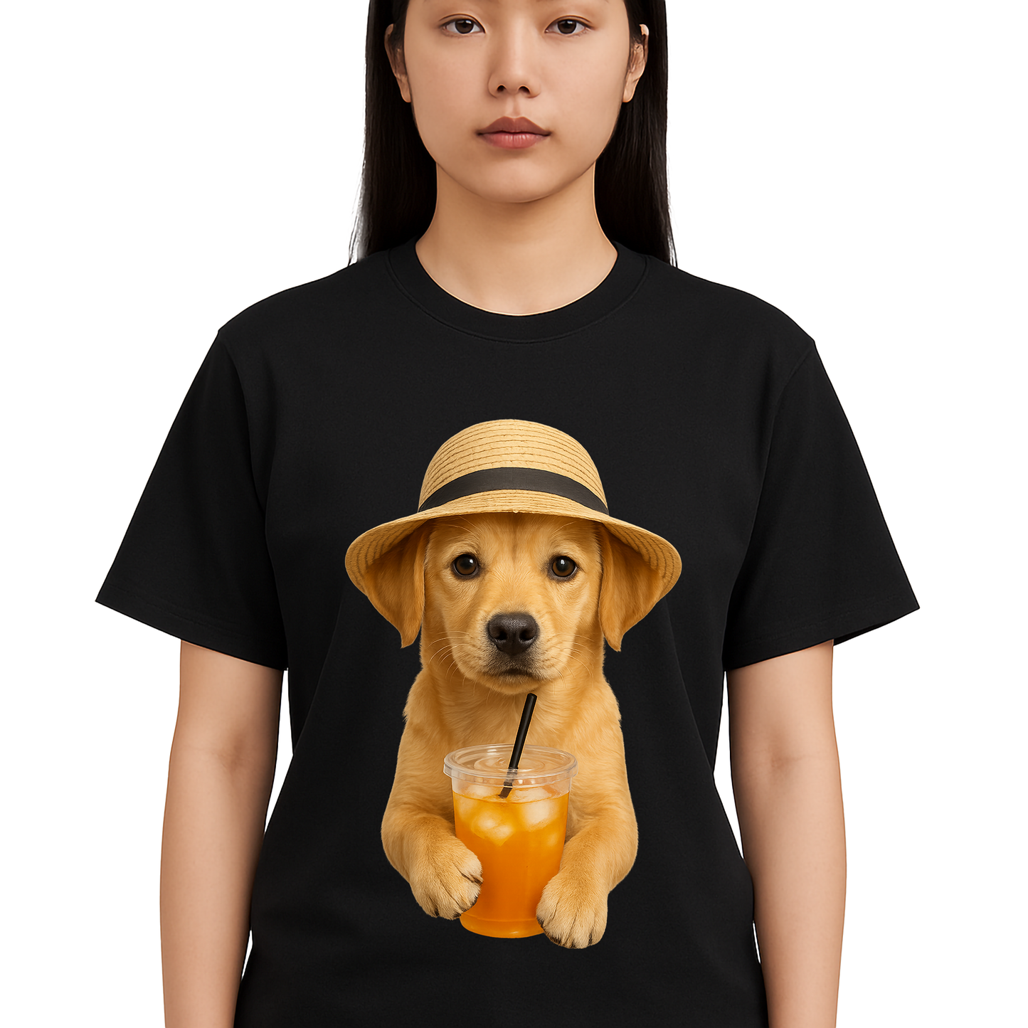Summer Dog in Hat Graphic Tee - Unisex
