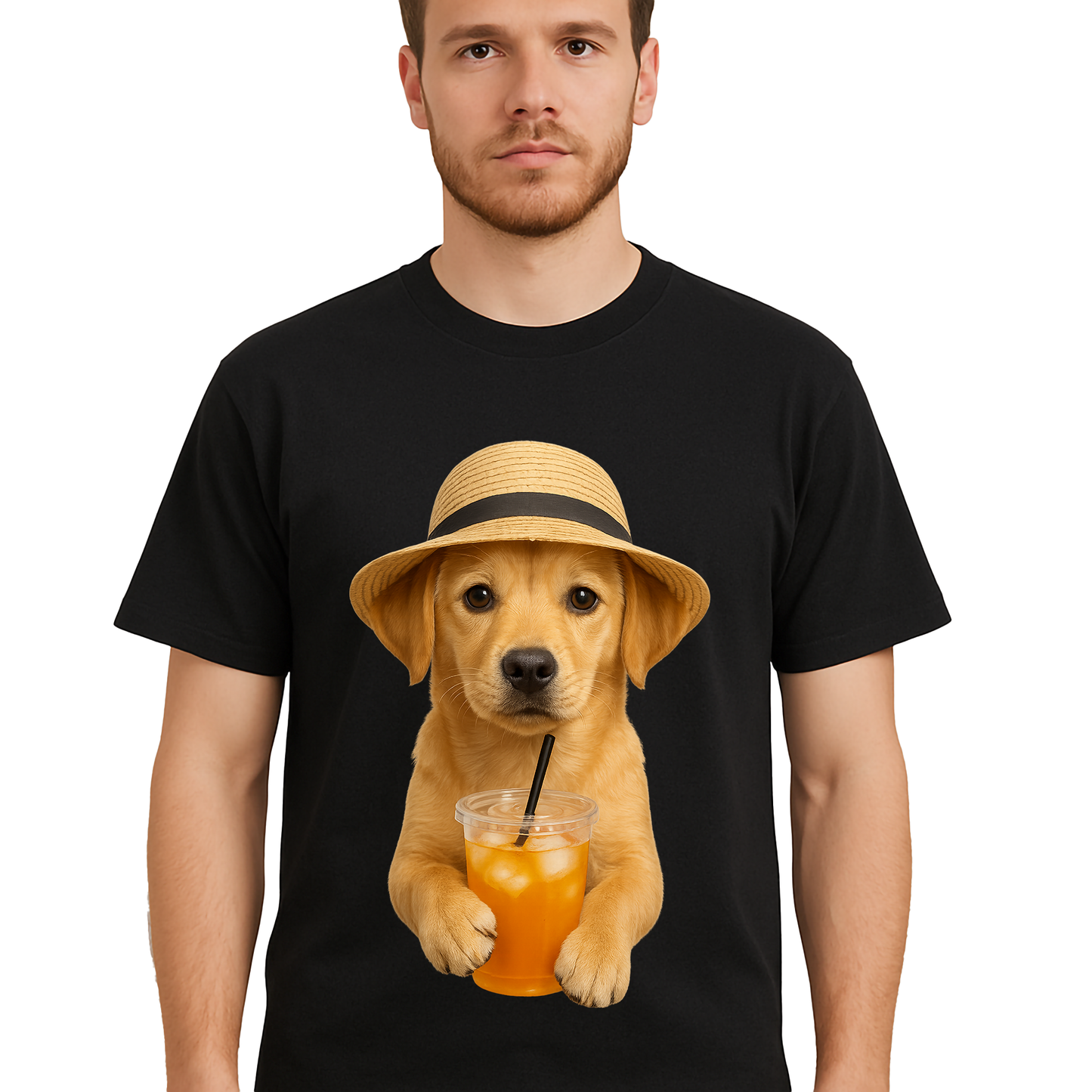 Summer Dog in Hat Graphic Tee - Unisex
