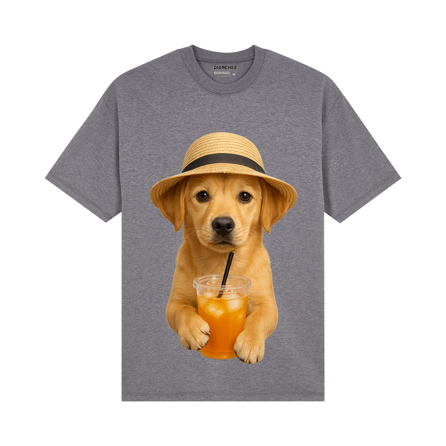 Summer Dog in Hat Graphic Tee - Unisex