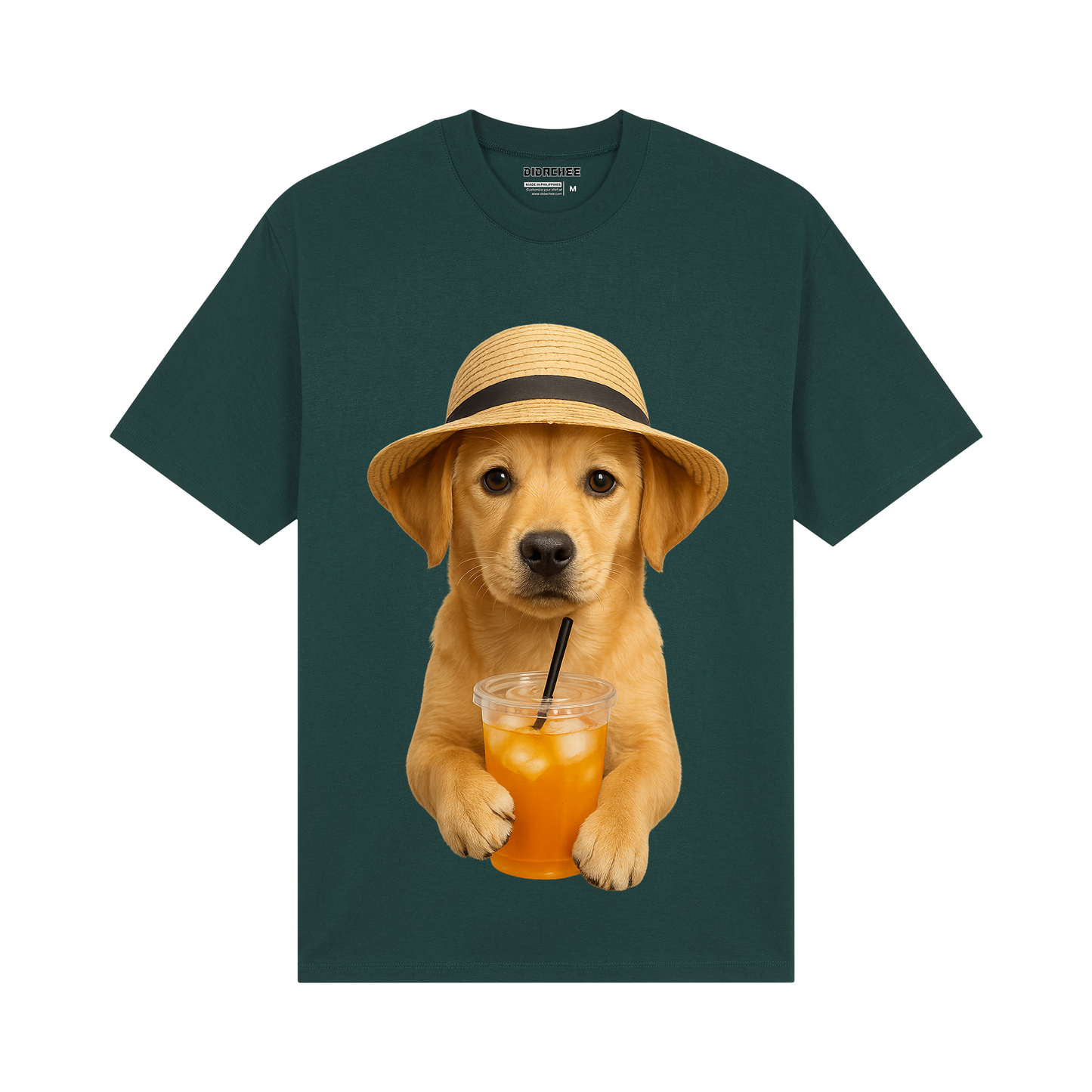 Summer Dog in Hat Graphic Tee - Unisex