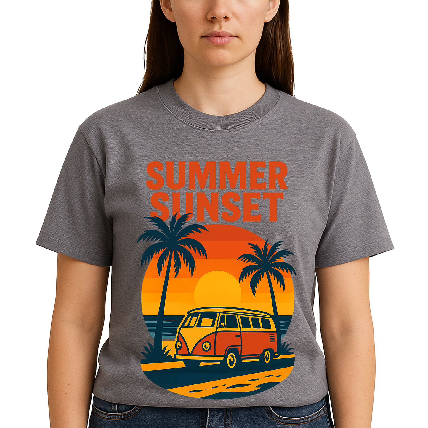 Summer Sunset Van Graphic Tee - Unisex