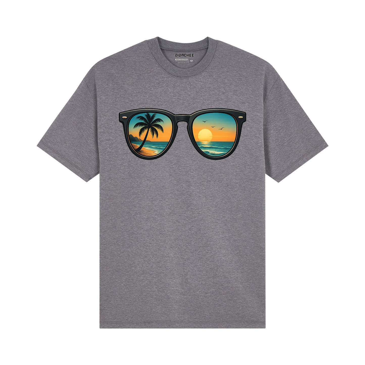 Sunglasses Sunset Beach Graphic Tee - Unisex
