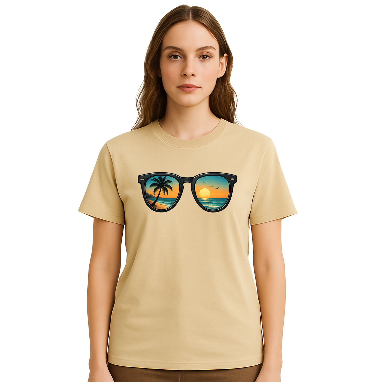 Sunglasses Sunset Beach Graphic Tee - Unisex