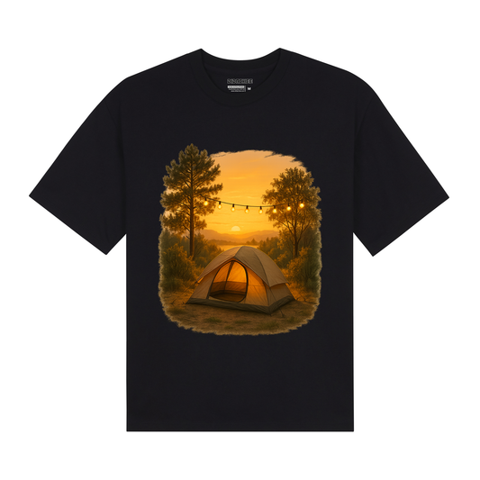 Sunset Camp Tent Graphic Tee - Unisex