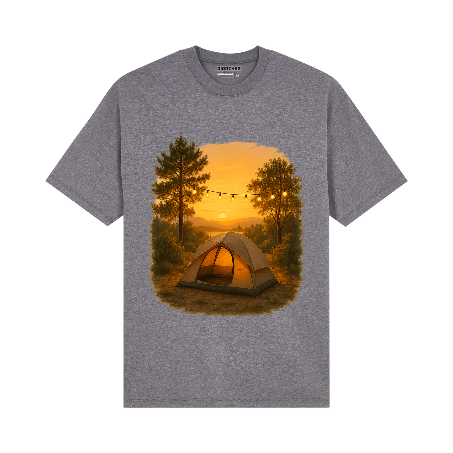 Sunset Camp Tent Graphic Tee - Unisex