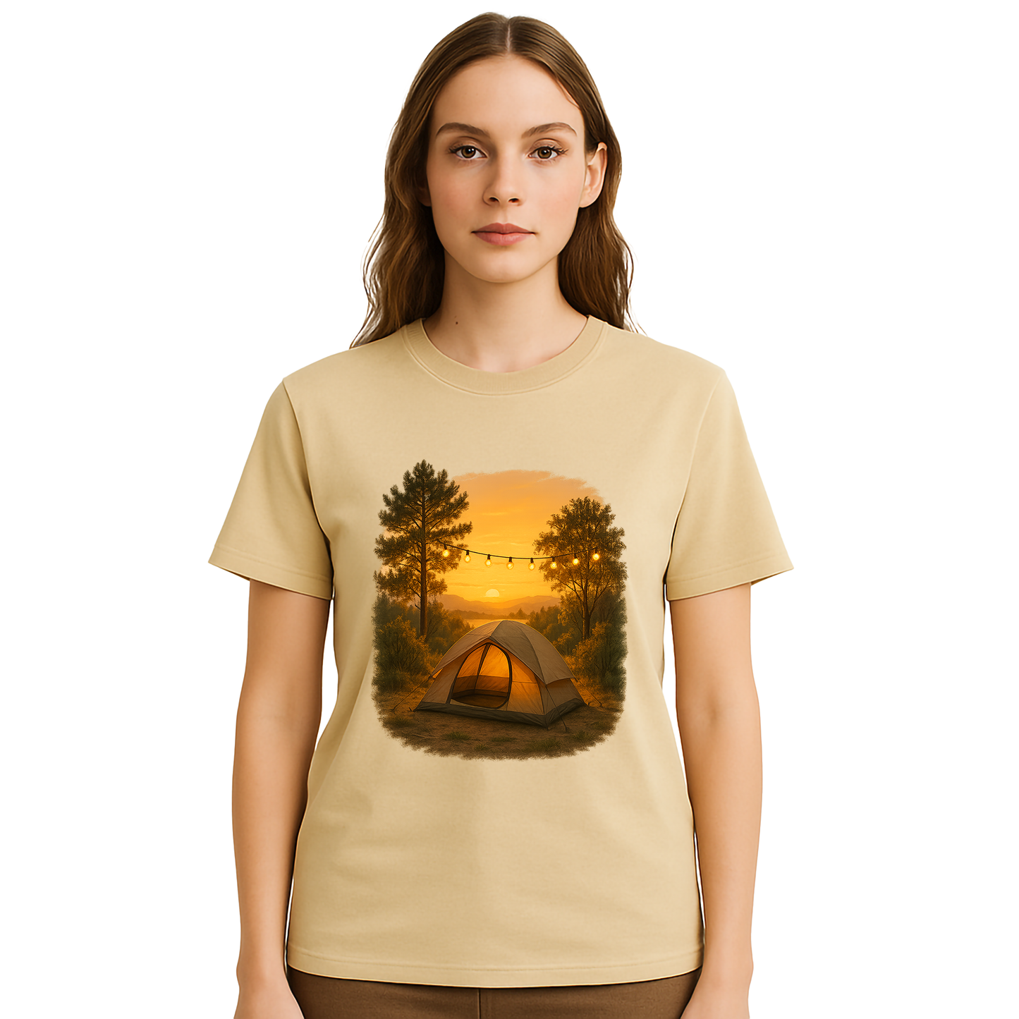 Sunset Camp Tent Graphic Tee - Unisex