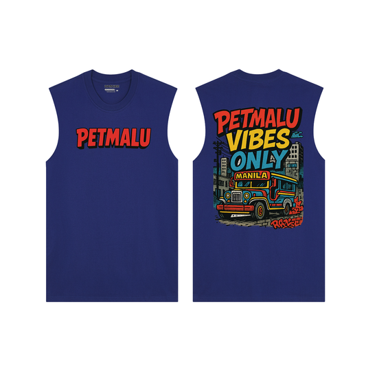 Petmalu Vibes Only Jeepney Filipino Graphic Muscle Tee - Unisex