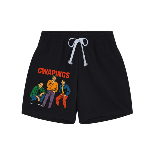 Gwaping Boys Vintage Graphic Shorts (Crouching Pose)