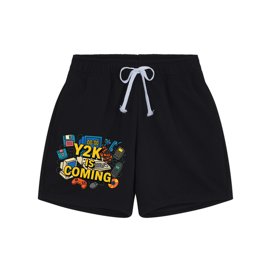 Y2K Countdown Pixel Shorts - Unisex