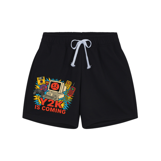 Y2K Glitch Pixel Shorts - Unisex