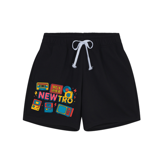 Neon Newtro 90s Icon Shorts - Unisex