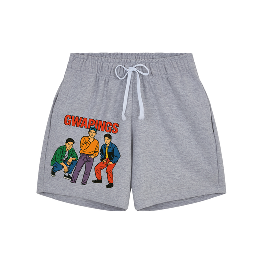 Gwaping Boys Vintage Graphic Shorts (Crouching Pose)