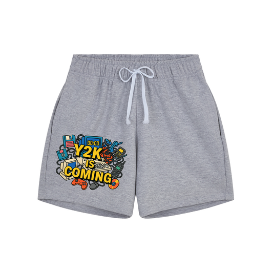 Y2K Countdown Pixel Shorts - Unisex