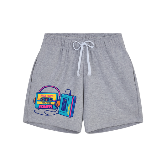 90s Mixtape Walkman Shorts – Yellow Version