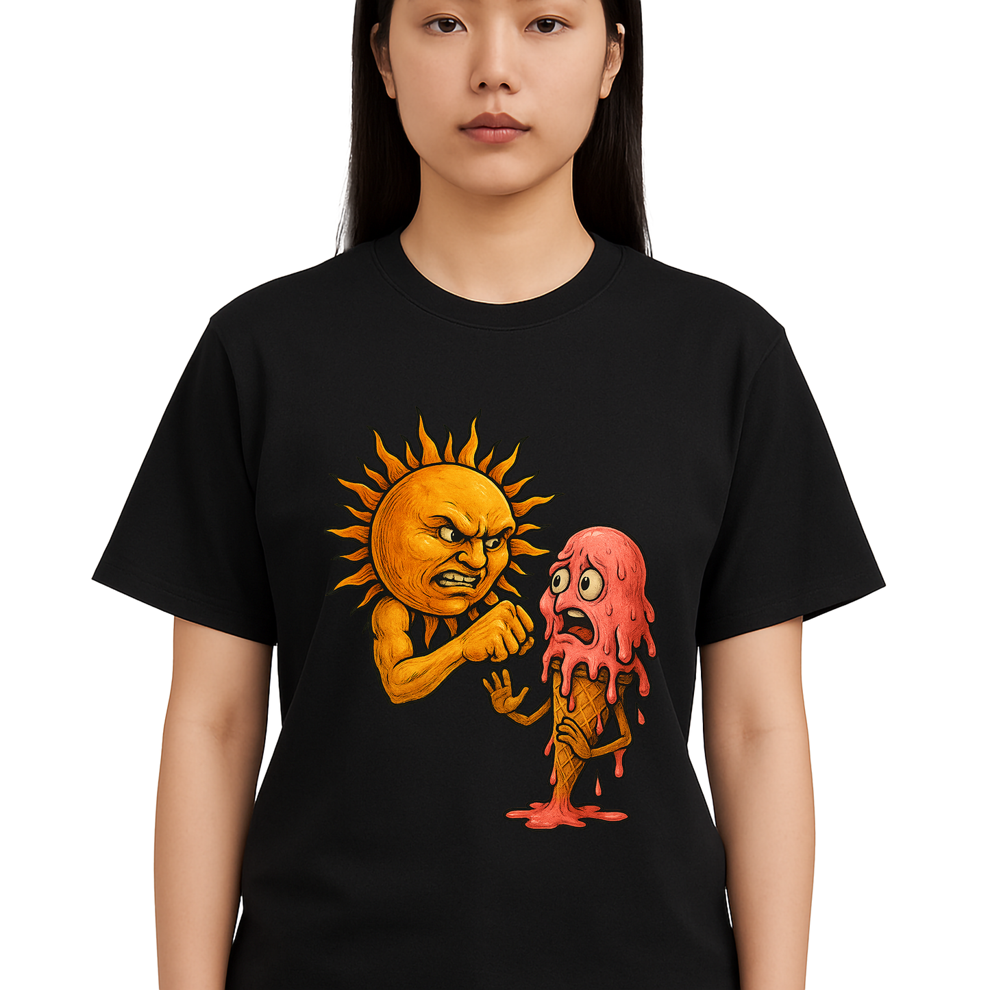 Angry Sun vs Ice Cream Shirt - Unisex
