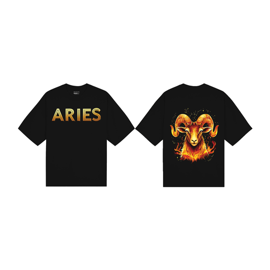 Aries Fire Ram Pro Club Inspired Dual-Sided T-Shirt - Unisex