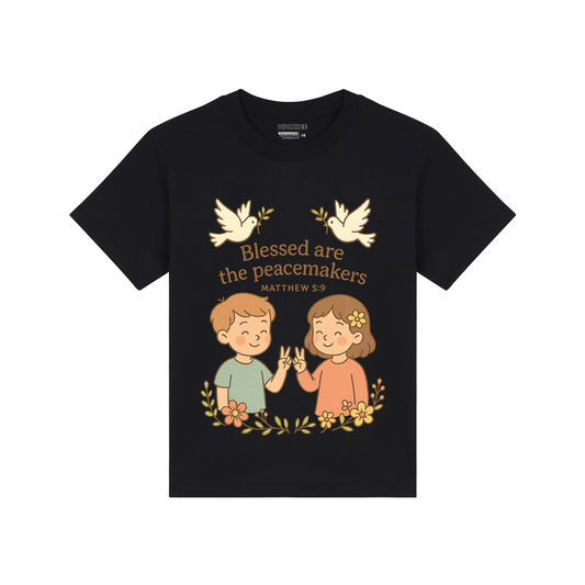 Blessed Are the Peacemakers Bible Verse Shirt for Kids - Unisex
