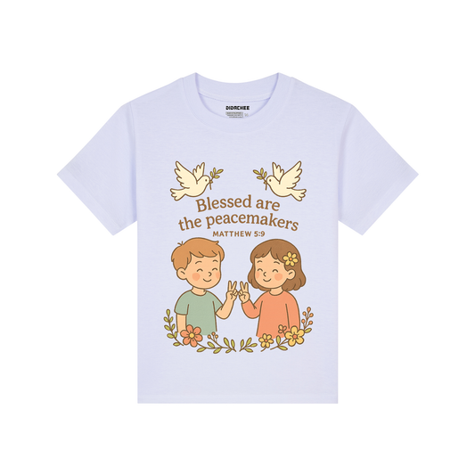 Blessed Are the Peacemakers Bible Verse Shirt for Kids - Unisex