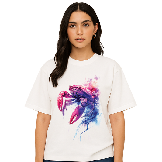 Cancer Watercolor Crab Tee