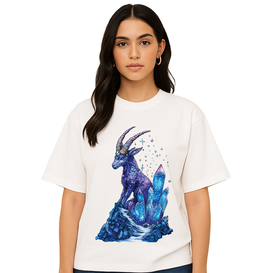 Capricorn Cosmic Mountain Goat T-Shirt - Unisex