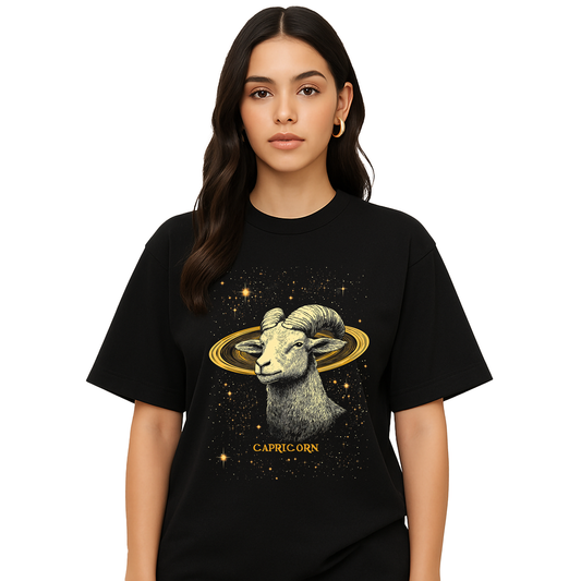 Capricorn Saturn Rings T-Shirt - Unisex