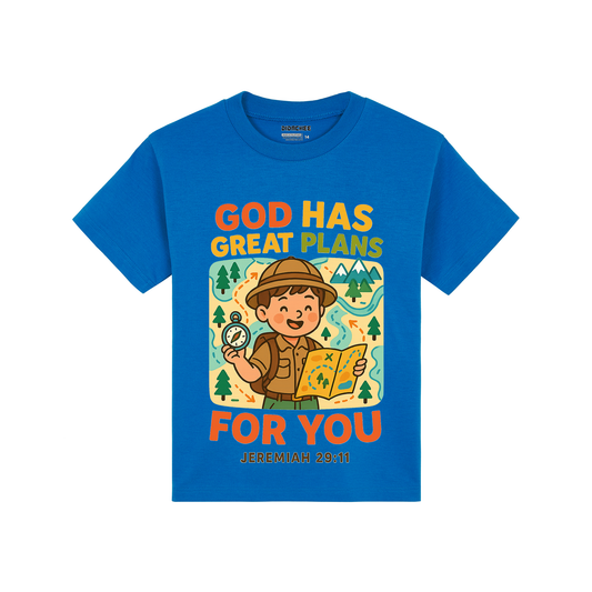 God Has Great Plans Bible Verse Shirt for Kids - Unisex