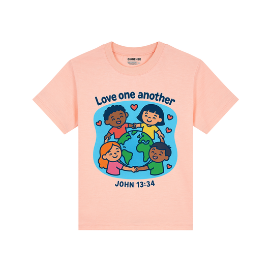 Love One Another Bible Verse Shirt for Kids - Unisex