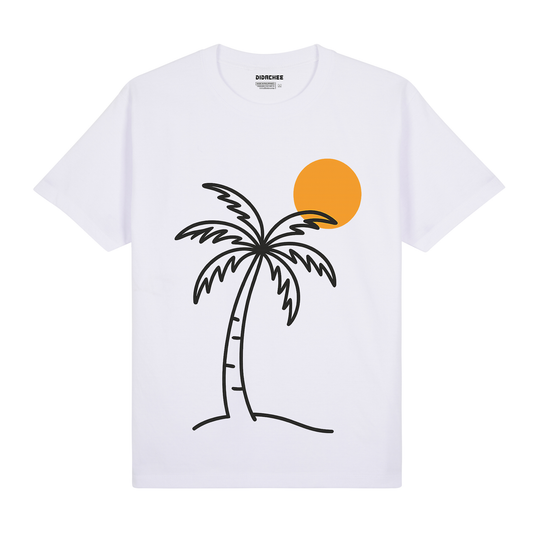 Minimal Palm Tree Sunset Shirt - Unisex