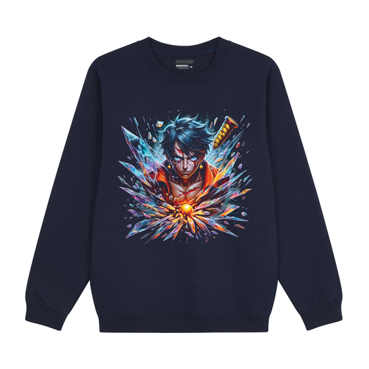 Luffy Crystal Power Burst One Piece Sweatshirt - Unisex