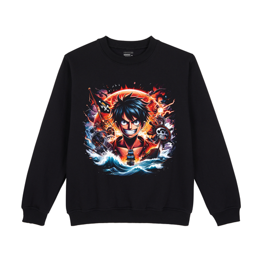 Luffy Firestorm Commander One Piece Sweatshirt - Unisex