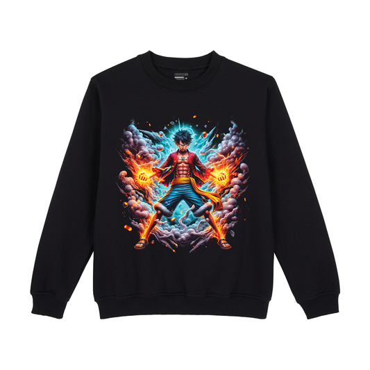 Gear Second Luffy Flame Mode One Piece Sweatshirt - Unisex