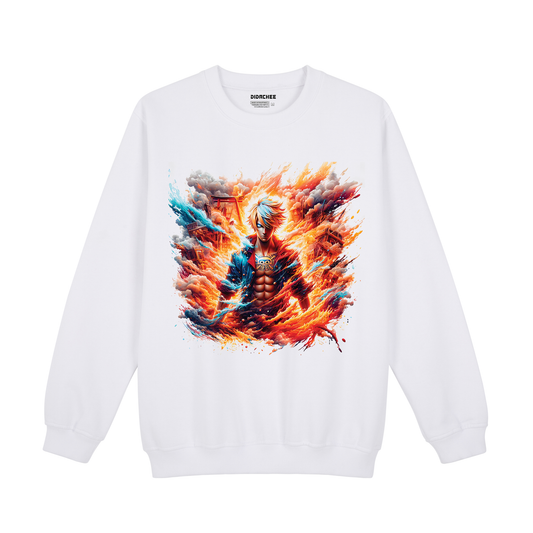 Sanji Fire Mode One Piece Sweatshirt - Unisex