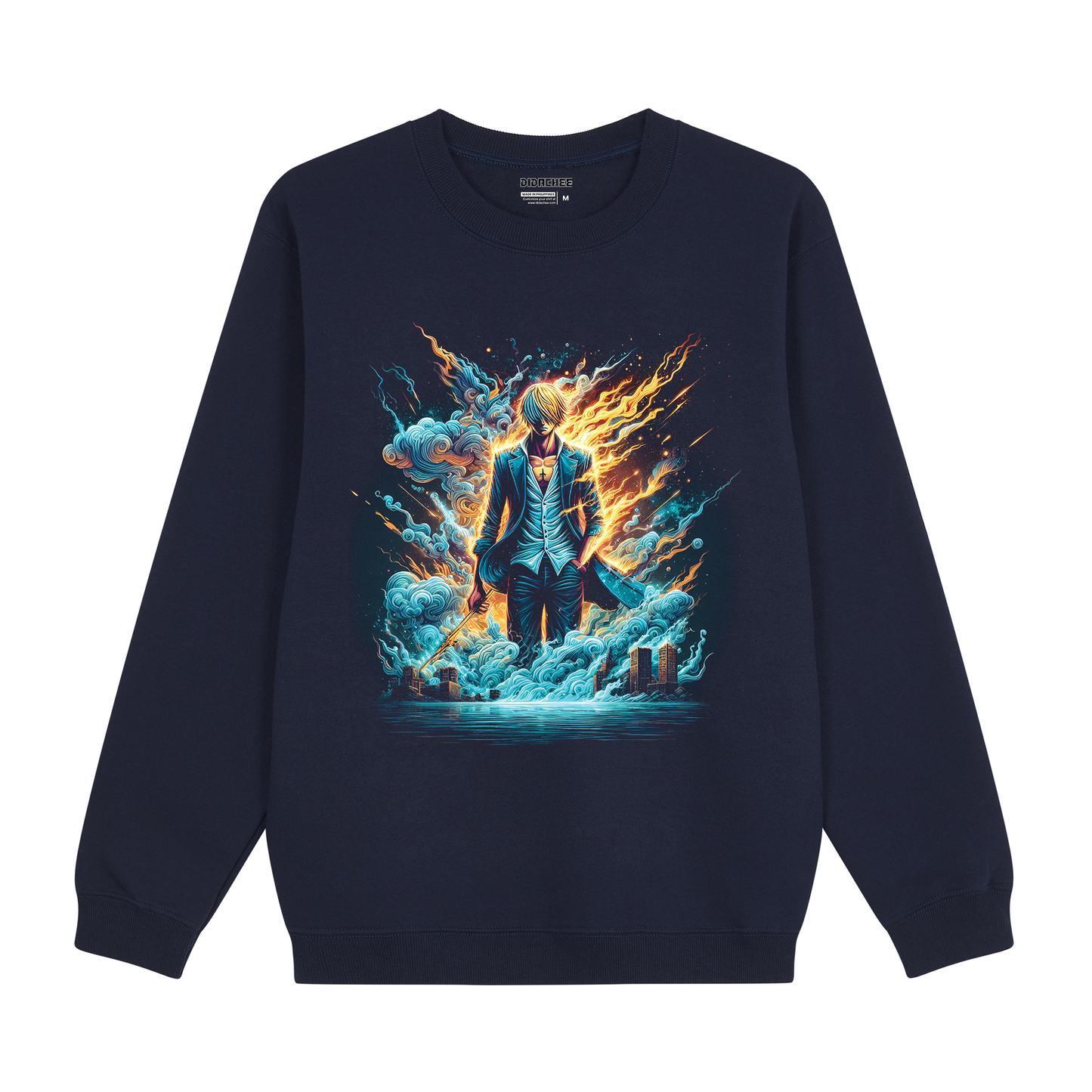 Sanji Firewalk Ocean Mist One Piece Sweatshirt - Unisex