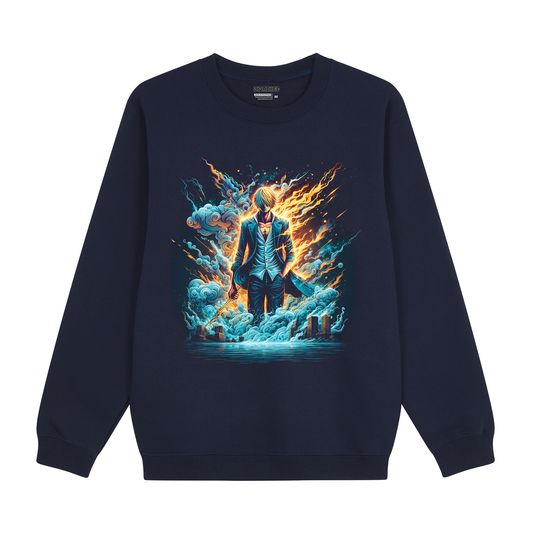 Sanji Firewalk Ocean Mist One Piece Sweatshirt - Unisex