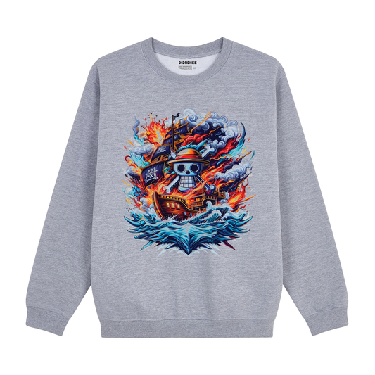 Straw Hat Pirate Ship Battle One Piece Sweatshirt - Unisex