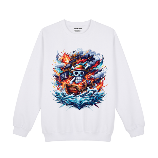 Straw Hat Pirate Ship Battle One Piece Sweatshirt - Unisex
