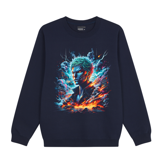 Zoro Cyber Rage One Piece Sweatshirt - Unisex