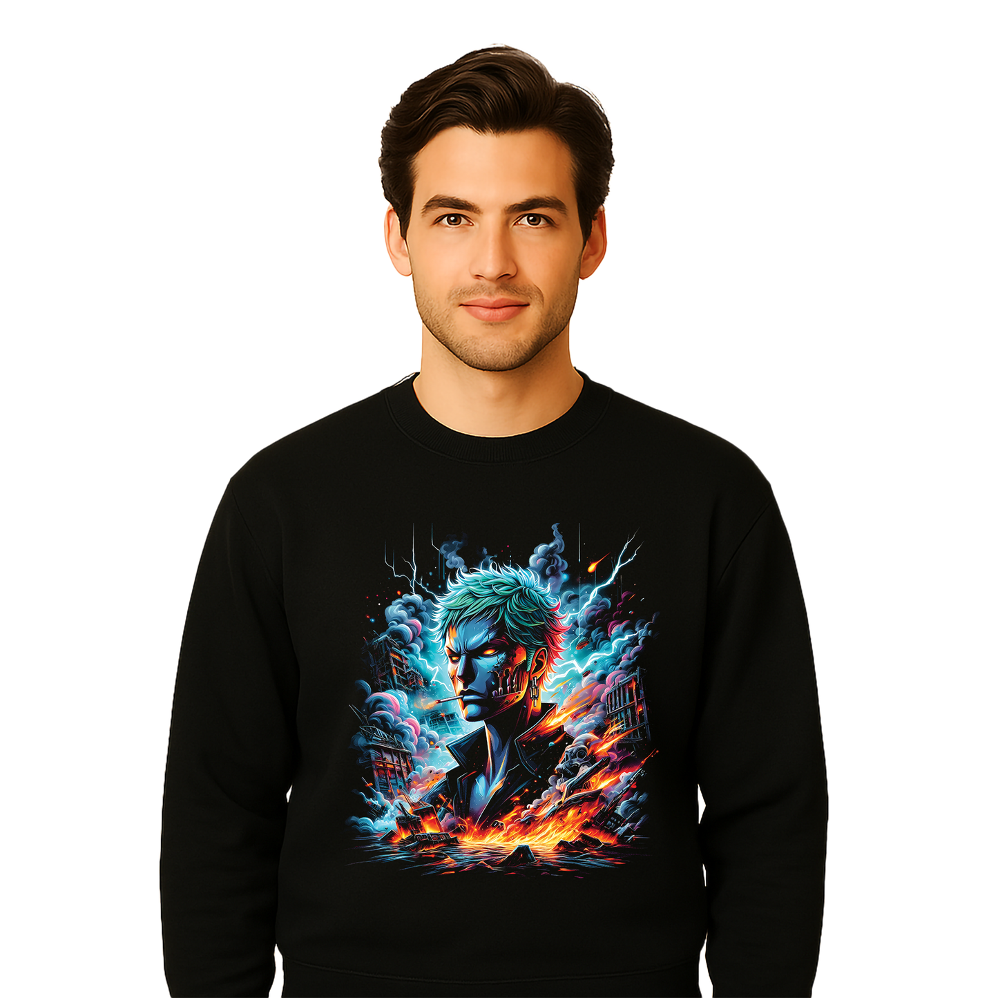 Zoro Cyber Rage One Piece Sweatshirt - Unisex