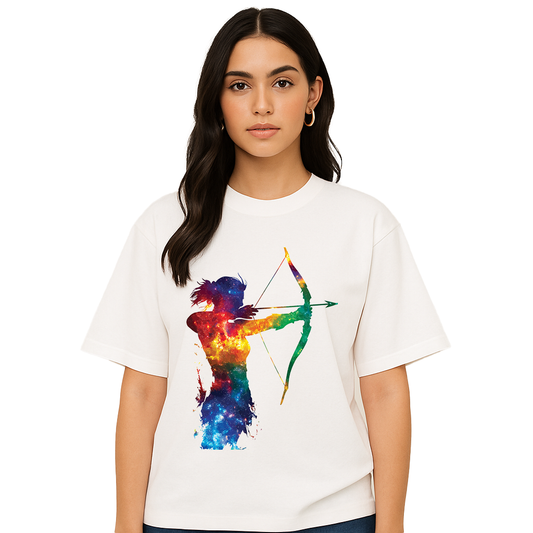 Sagittarius Colorful Cosmic Archer T-Shirt