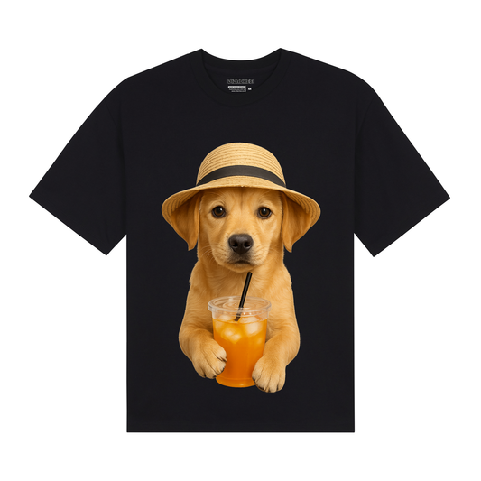 Summer Dog in Hat Graphic Tee - Unisex