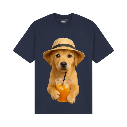 Summer Dog in Hat Graphic Tee - Unisex