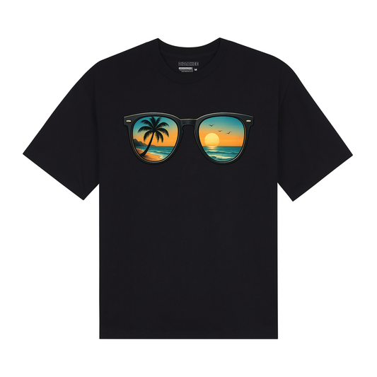 Sunglasses Sunset Beach Graphic Tee - Unisex