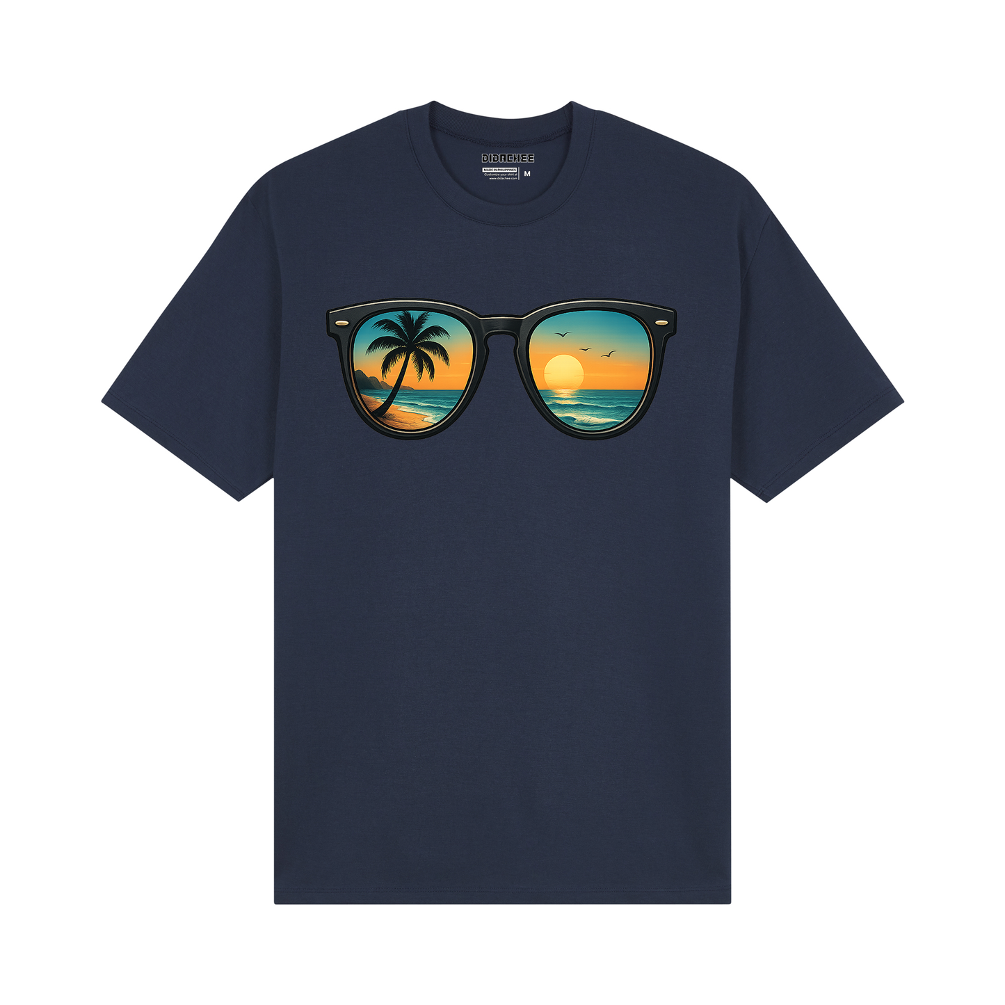 Sunglasses Sunset Beach Graphic Tee - Unisex