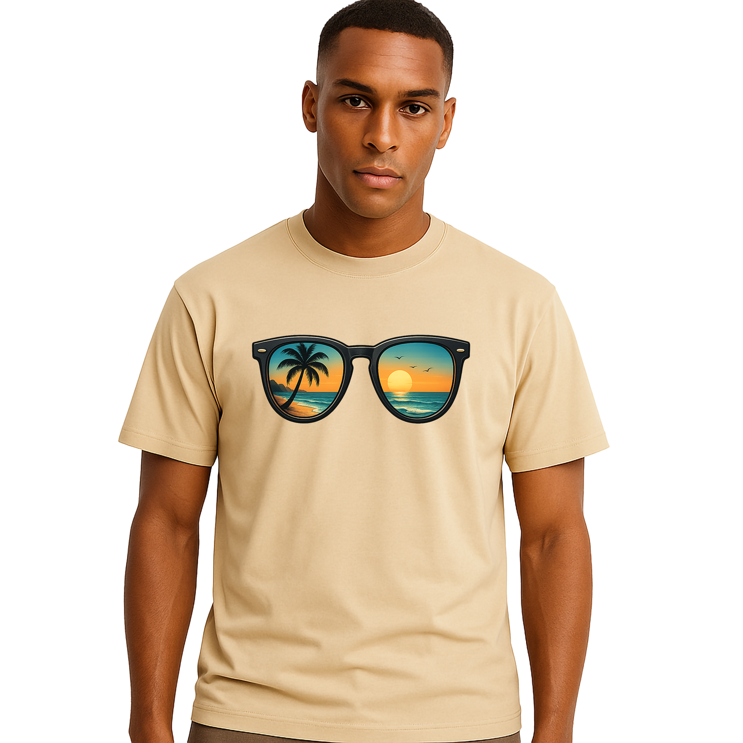 Sunglasses Sunset Beach Graphic Tee - Unisex